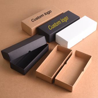 Disposable 350gsm Black Kraft paper food packaging box with logo Printed
