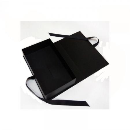 Black Luxury Customized Logo Folding Recycled Paper Cardboard Gift Box with Lid