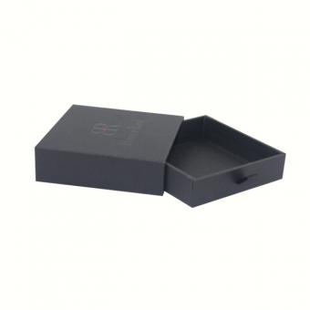 Pull Out Black Cardboard Paper Drawer Gift Jewelry Packaging Paper Box