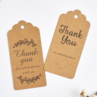 Special shape cardboard fold over hang tag labels with hole