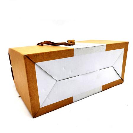 Custom Logo corrugated Kraft Gift Paper Packaging Box With Handle