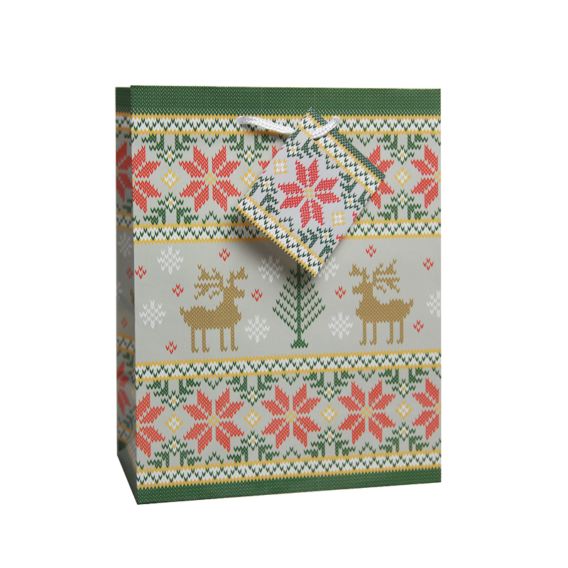 Custom Shopping Christmas Sacks Bags Paper Gift Bags