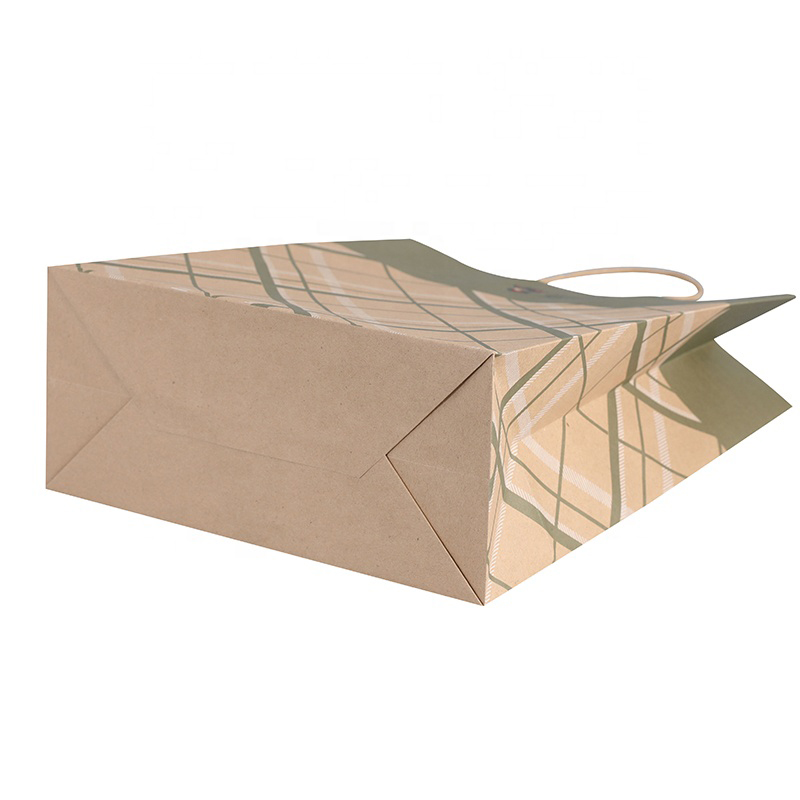 Promotional brown kraft paper shopping carrier bags