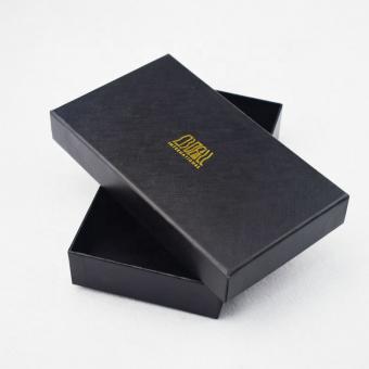 Cardboard Gift Box with Logo Gold Hot Stamping