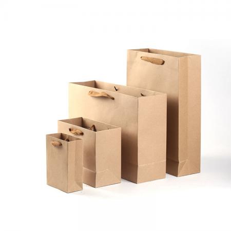 OEM shopping white Kraft paper bag custom