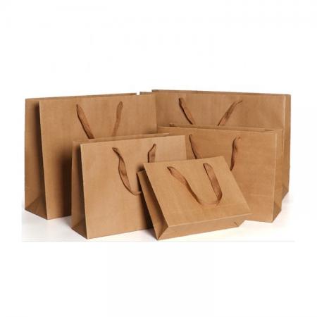 Wholesale Custom Print Shopping Packaging Kraft Paper Bag
