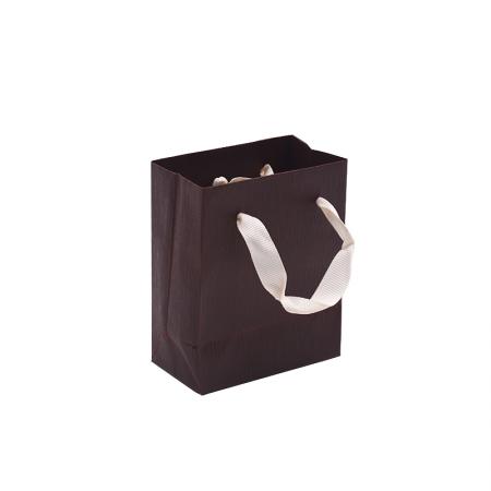 Custom logo art paper jewelry paper bag with handle