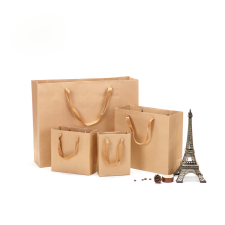 Custom Square Shaped Big Size Thick Brown Kraft Paper Bag