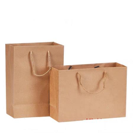 cheap brown kraft paper bag with handle kraft recycle paper bag