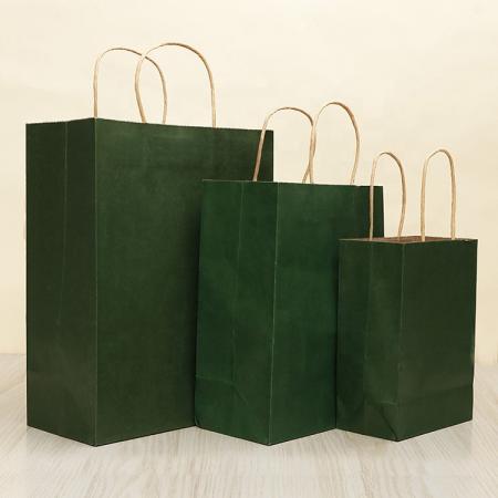 Supplier Custom Blank Recycled Kraft Handle Paper Bags for Packaging