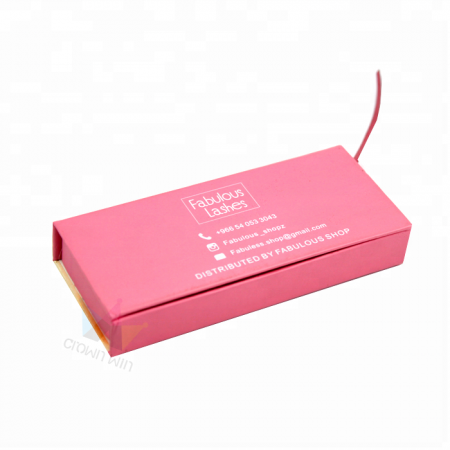 High Quality Custom Logo Paper Personalized Square Pink Eyelash Box Packaging