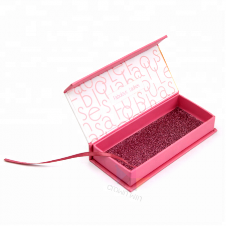 High Quality Custom Logo Paper Personalized Square Pink Eyelash Box Packaging