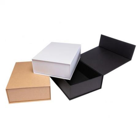 Recycled custom collapsible brown carton magnetic closure gift packaging box