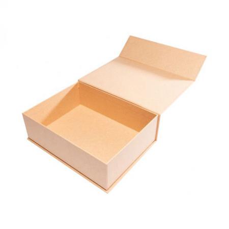 Recycled custom collapsible brown carton magnetic closure gift packaging box