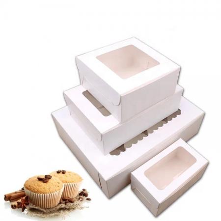 Free sample cupcakes box muffins box cake boxes with plastic window
