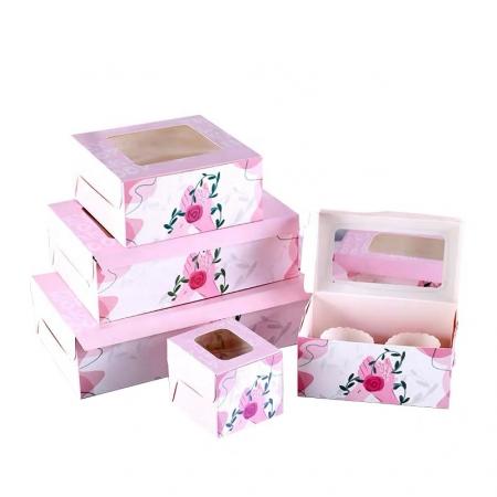 Free sample cupcakes box muffins box cake boxes with plastic window