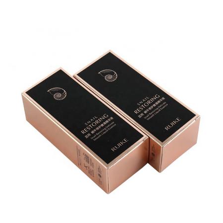 metallic ink printed cosmetics packaging color box with custom printing available