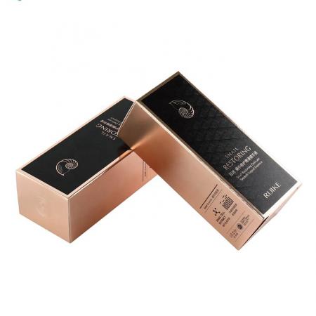 metallic ink printed cosmetics packaging color box with custom printing available