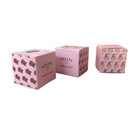 Customize logo glossy foil small product cosmetic paper packaging box