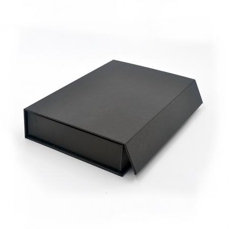 Black Color Rigid Cardboard Box Custom Logo Luxury Magnetic Paper Gift Box With EVA Insert