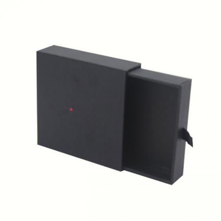 Pull Out Black Cardboard Paper Drawer Gift Jewelry Packaging Paper Box