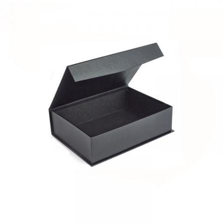 Black Luxury Customized Logo Folding Recycled Paper Cardboard Gift Box with Lid