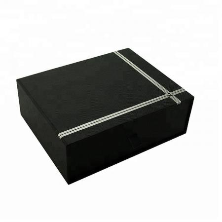 Custom Logo Printed Black Cardboard Drawer Style Packaging Gift Box