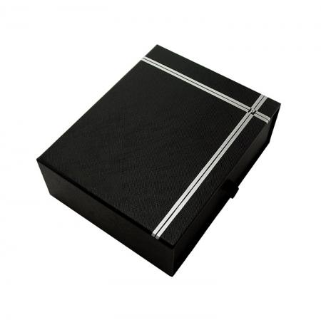 Custom Logo Printed Black Cardboard Drawer Style Packaging Gift Box