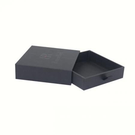 Pull Out Black Cardboard Paper Drawer Gift Jewelry Packaging Paper Box