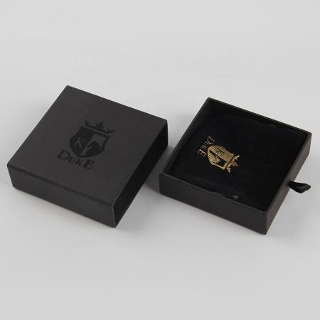 Professional Manufacturer custom logo two piece gift box china luxury drawer jewelry bracelets black paper packaging box