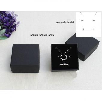 Wholesale custom logo black packaging paper jewelry gift box