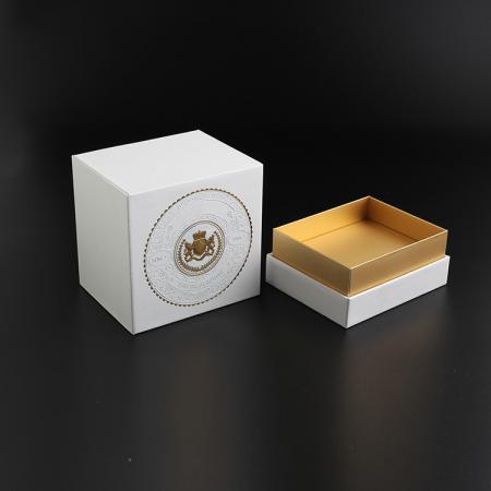 China Supplier Luxury Cosmetics Golden Emboss Paper Packaging Gift Box Packaging Boxes For Perfume Glass Bottle