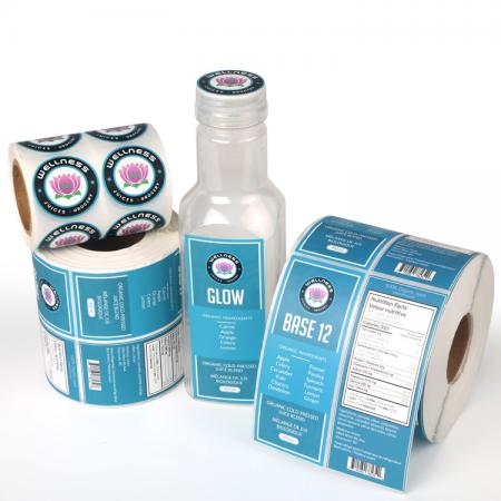 Custom self adhesive sticker printing round circular food label sticker, circle jar product labels rol