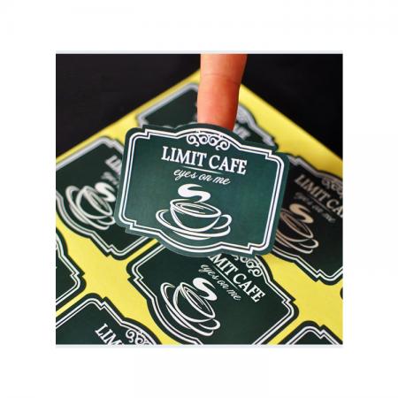 OEM custom printing reusable laminated black label sticker paper