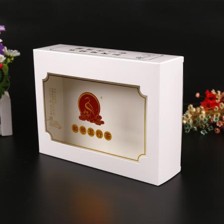 Full color printing high quality luxury recycled paper box with clear lid