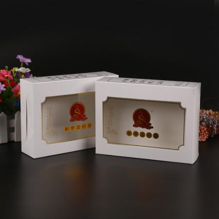 Full color printing high quality luxury recycled paper box with clear lid