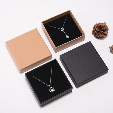 Custom logo high quality luxury recycled paper jewellery gift box with lid