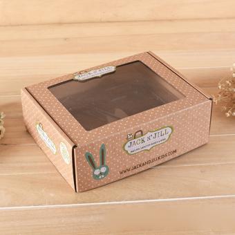 Square shape OEM size hard craft paper box with PVC window