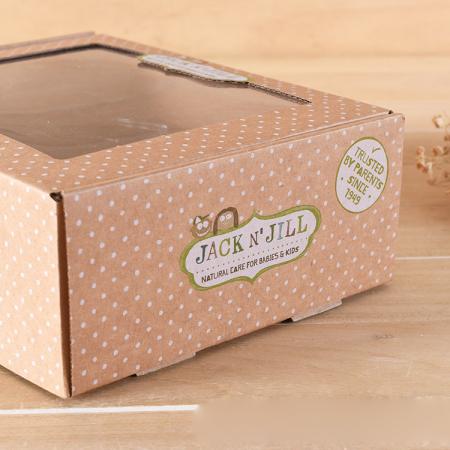 Square shape OEM size hard craft paper box with PVC window