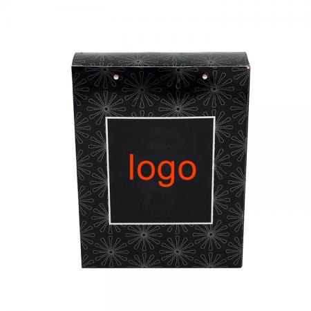 Black color custom shape embossed cosmetic paper