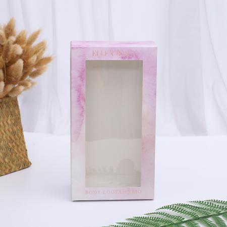 Cheap Color Square Cosmetic Gift Packaging Box With PVC Window