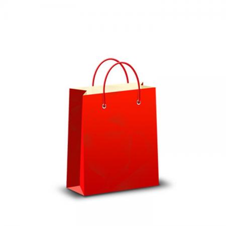 High quality Custom Logo Red Advertising Storage Paper Bag With Handle