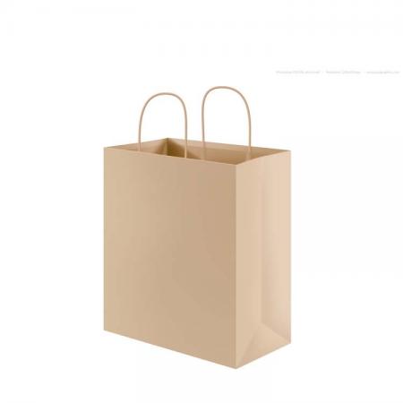 Custom printed high quality recycled food grade brown paper bag