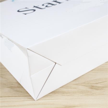 OEM 210 gsm printed fancy white solid recycled packaging paper bag