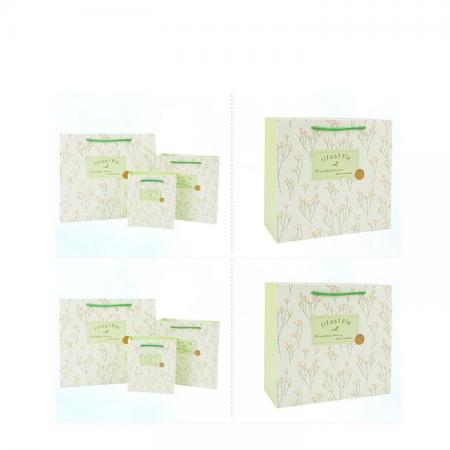 OEM 210 gsm printed fancy white solid recycled packaging paper bag