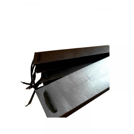 Custom Cheap Black Matt Finished Single Bottle Paper Bags