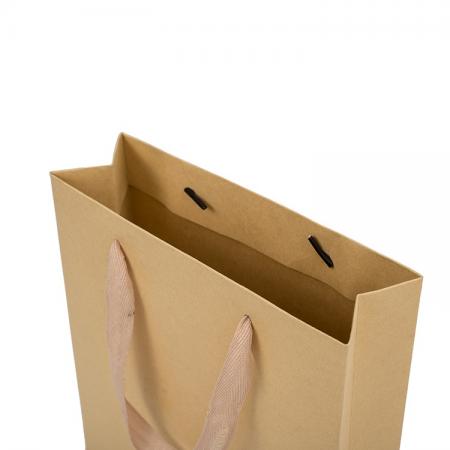OEM custom high quality shopping recycled kraft brown paper bag with handle