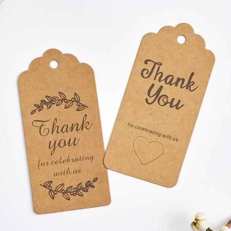 Special shape cardboard fold over hang tag labels with hole