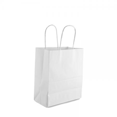 Custom Luxury Recycled Flat White Paper Bag For Packaging Gift