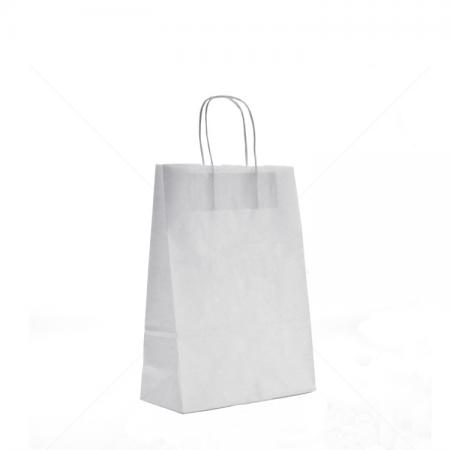 Custom Luxury Recycled Flat White Paper Bag For Packaging Gift